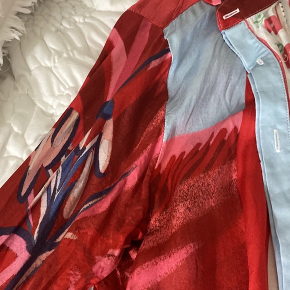 Multicolored Farm Rio Button Down - Picture 4 of 4